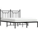  Metalni okvir za krevet s uzglavljem crni 150x200 cm | Eponuda.com