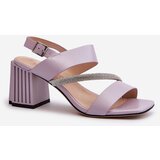 S. BARSKI Women's Elegant Sandals with Stiletto Heel Purple D&A | Shoptok.si
