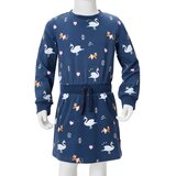  Dječja haljina s dugim rukavima modra 140 | shoptok.hr