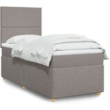  Krevet s oprugama i madracem smeđesivi 90x200 cm od tkanine | shoptok.hr