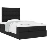 vidaXL otomanski okvir kreveta s madraca crni 120x190 cm od tkanine | shoptok.hr
