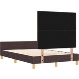 Postelja Temno Rjava 120x200 cm Tkanina, (22049372) | Shoptok.si