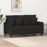vidaXL Dvosjed od tkanine crni 120 cm Cijene