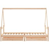  Za dječji krevet s ladicama 80 x 200 cm masivna borovina | shoptok.hr