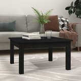 vidaXL Klubska mizica črna 55x55x30 cm trdna borovina Cene