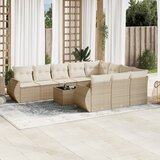 vidaXL 11-dijelni set vrtnih sofa od poliratana s jastucima bež | shoptok.hr