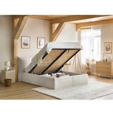 Bobochic Paris Bijeli tapecirani bračni krevet s prostorom za odlaganje s podnicom 160x200 cm Jade – | shoptok.hr