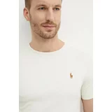 Polo Ralph Lauren Bombažna kratka majica moška, bež barva, 710740727