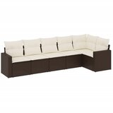 Maison Chic Seti vrtnega pohištva - Vrtna garnitura - Vrtni pohištvo set 6-delna z blazinami rjav poli ratan, (21805100) | Shoptok.si