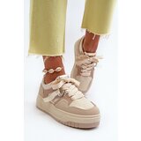 Boto Women's platform sneakers in beige eco leather Moun | Shoptok.si
