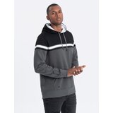 Ombre Men's tri-color hoodie - gray Cijene
