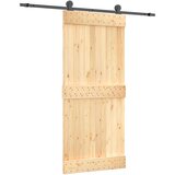 vidaXL Klizna vrata s priborom za montažu 90 x 210 cm masivna borovina | shoptok.hr