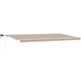 vidaXL Bež ročna zložljiva tenda z LED 600x300 cm, (22146473) | Shoptok.si