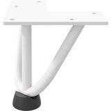  Noge s ukosnicama za stolić za kavu 4 kom. bijele 10 cm, puni čelik | shoptok.hr