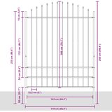  Vrtna Ograda Woerden Siva 170 x 225 cm Čelik s prahom premazan | shoptok.hr