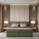 Boxxx POSTELJA Z VZMETNICO 180 cm x 200 cm , tekstil olivno zelena | Shoptok.si