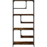  Knjižna omara dimljeni hrast 81x36x176 cm inženirski | Shoptok.si