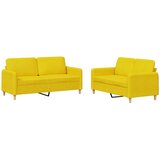 2-dijelni set sofa s jastucima svjetložuti od tkanine | shoptok.hr