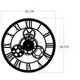 WALLXPERT dekorativni metalni zidni sat davin clock black | ePonuda.com