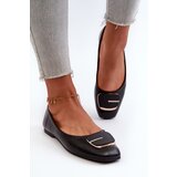 Boto Women's Eco Leather Ballerina Flats with Decoration Black Edoslli | Shoptok.si
