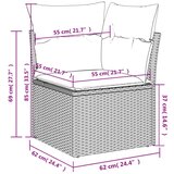  9-dijelni set vrtnih sofa s jastucima poliratan smeđi | shoptok.hr