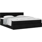 vidaXL Otomanski krevet s madracem crni 180x200cm od tkanine | shoptok.hr