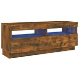 Maison Chic TV omarica - TV stojalo - Televizijska omarica z LED lučkami dimljeni hrast 100x35x40 cm, (21698842) Cene