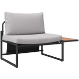  Vrtna garnitura - 2-dijelni vrtni blagovaonski set s jednim sjedištem i svijetlosivim jastucima | shoptok.hr