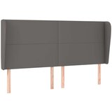  Uzglavlje s ušima sivo 163x23x118/128 cm od umjetne kože | shoptok.hr