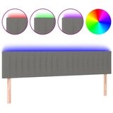 vidaXL LED posteljno vzglavje temno sivo 180x5x78/88 cm blago, (20793818) Cene