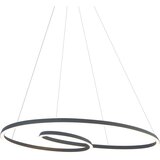 QAZQA Skandinavska viseča svetilka črna 110 cm vklj. LED s 3-stopenjskim zatemnjevanjem - Circuit | Shoptok.si