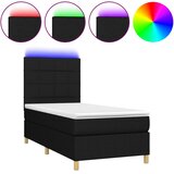  box spring s madracem LED crni 80 x 200 cm od tkanine | shoptok.hr