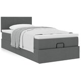  Otomanski krevet s madracem tamnosivi 90x200 cm tkanine | shoptok.hr