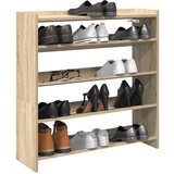 vidaXL Regal za čevlje sonoma hrast 80x25x81 cm inženirski les | Shoptok.si