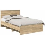  Krevetna konstrukcija s uzglavljem Sonoma hrast 120 x 123 cm | shoptok.hr