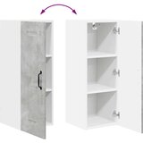 vidaXL Stenska kuhinjska omarica 2 pcs Betonsko siva 30 x 31 x 80 cm | Shoptok.si