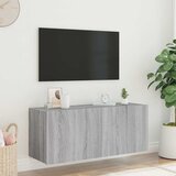  Zidni TV ormarić s LED svjetlima siva boja hrasta 100x35x41 cm | shoptok.hr