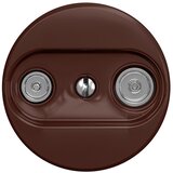 Kliklap - Retro zidna utičnica TV+R (krajnja) bez okvira braon | Eponuda.com