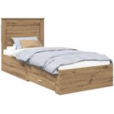  Krevetna konstrukcija s ladicama Umjetnički hrast 100 x 200 cm | shoptok.hr