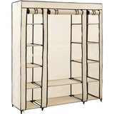  Ormar od tkanine s odjeljcima i šipkama krem 150 x 45 x 176 cm | Eponuda.com