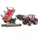 Bruder Traktor Massey Ferguson 7480 sa prikolicom za drva 020460 | ePonuda.com
