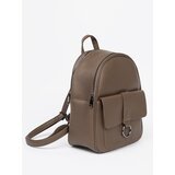 Shelvt Dark beige women's eco leather backpack | Shoptok.si