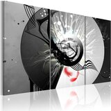  Slika - Metal circle &amp red feathers 120x80 Cijene