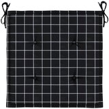  Jastuci za vrtne stolice 2 kom crni karirani 50x50x4 cm tkanina | shoptok.hr