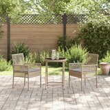  3-delni vrtni bistro set s blazinami bež polira, (22015379) | Shoptok.si