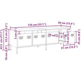 vidaXL TV omarica roza 135x39x43,5 cm hladno valjano jeklo | Shoptok.si