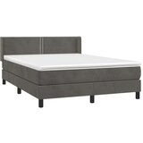  Box spring posteljni z vzmetnico temno siv 140x190 cm žamet, (20739155) | Shoptok.si