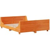 vidaXL Krevet s regalom za knjige bez madraca 120x190 cm masivno drvo | shoptok.hr