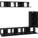  Set TV komoda Zidne 6 pcs Crni hrast Konstruirano drvo | Eponuda.ba