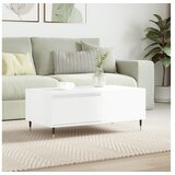 vidaXL Klubska mizica visok sijaj bela 90x50x36,5 cm inzenir | Shoptok.si